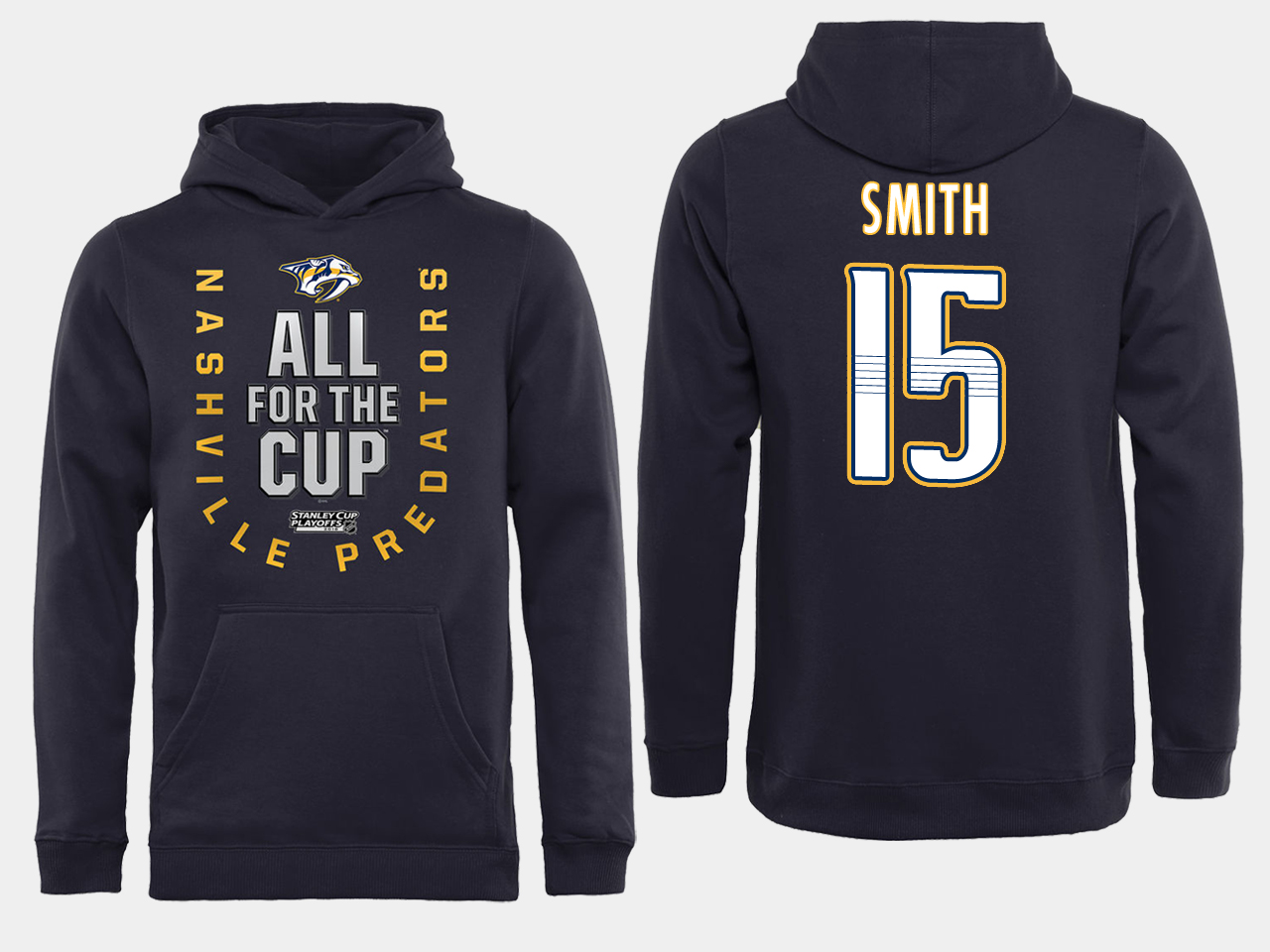 Men NHL Adidas Nashville Predators #16 Smith black ALL for the Cup hoodie->youth mlb jersey->Youth Jersey